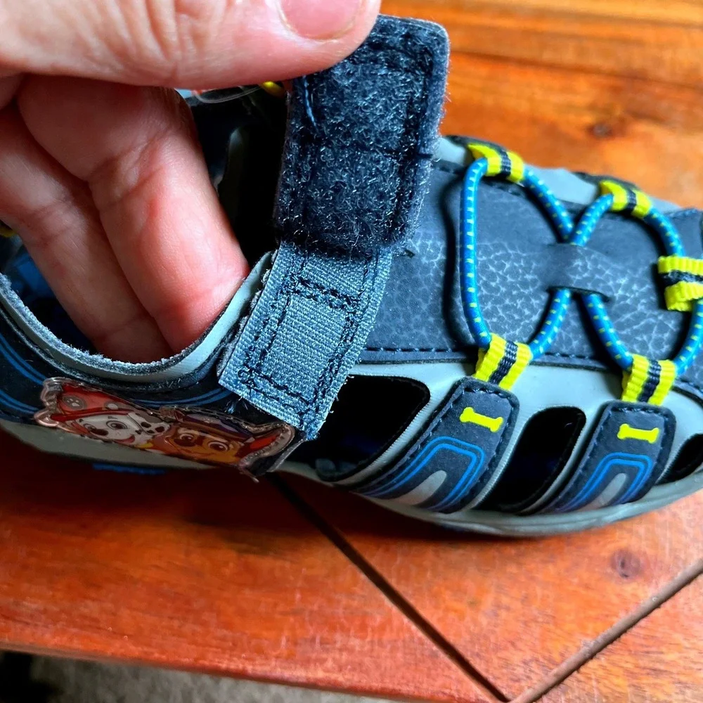 Paw Patrol Boys Navy Blue Closed Toe Sandals Toddler Size 9 New
